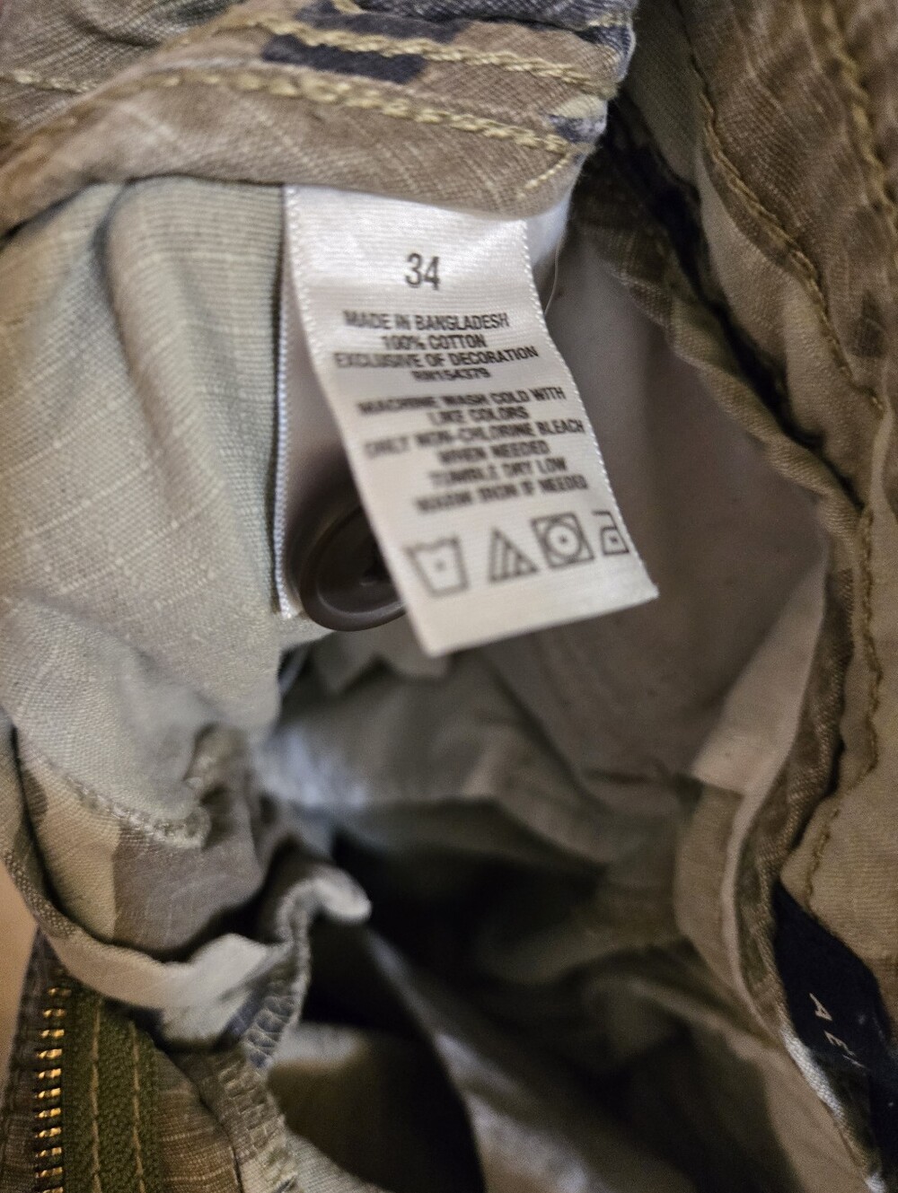Aeropostale Camouflage Cargo Shorts - Camo Waist 34 - Picture 6 of 7